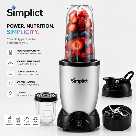 Simplict™ Juicer Mixer Grinder - Smoothie Maker - 500 Watts | 24 Months Warranty