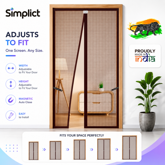 Simplict™ Adjustable Magnetic Mosquito Net for Doors & Windows