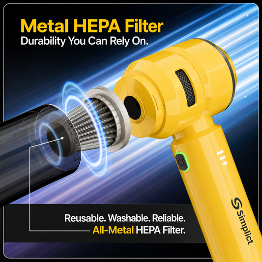 4-in-1 Cordless Vacuum Cleaner & Blower | 15000PA Suction | 6000mAh Battery | For Car, Home, Sofa & Curtains