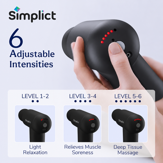 Gun Massager Silicone Head, 4000mAh Battery, Pain Relief, Deep Tissue Full Body Gun Massager