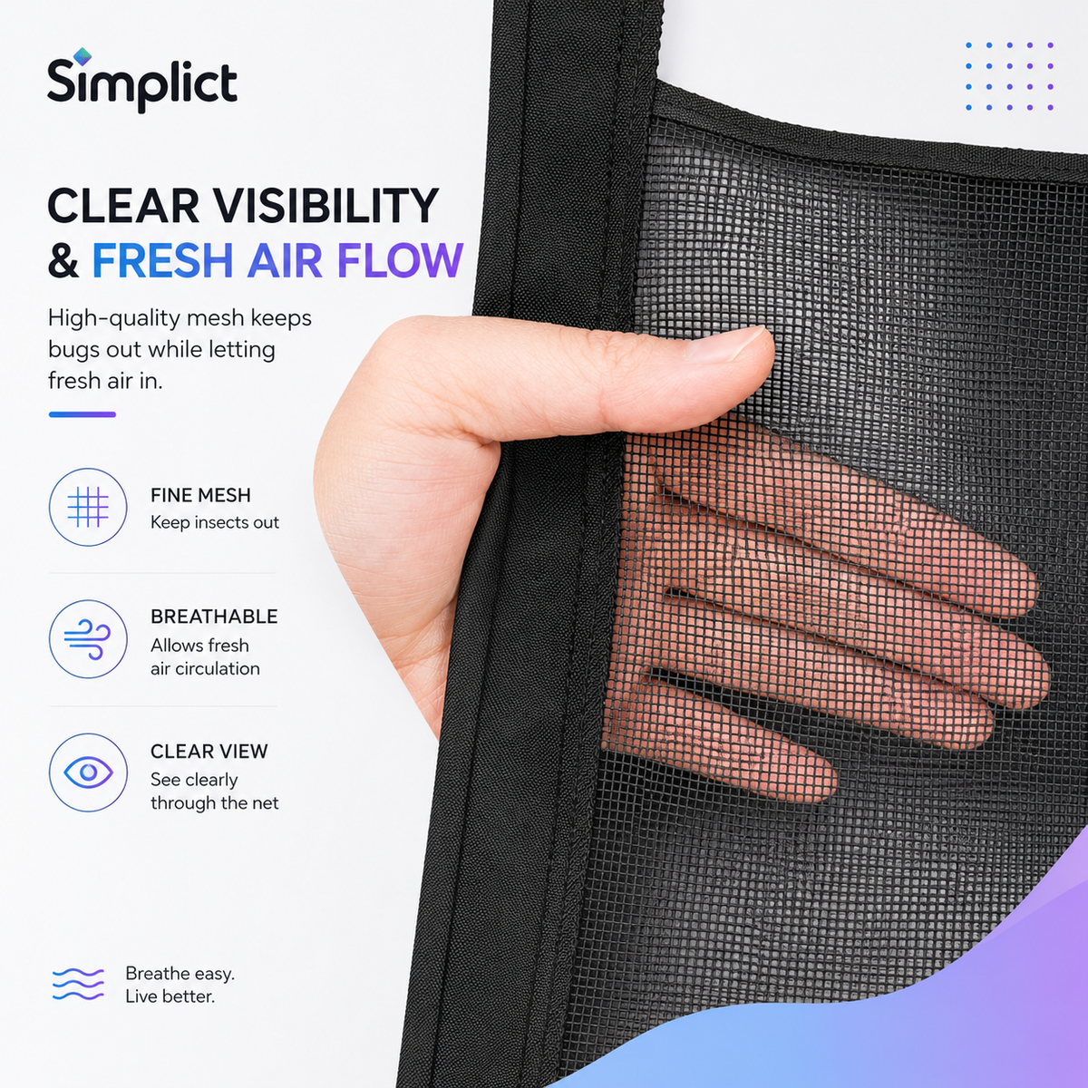 Simplict™ Adjustable Magnetic Mosquito Net for Doors & Windows