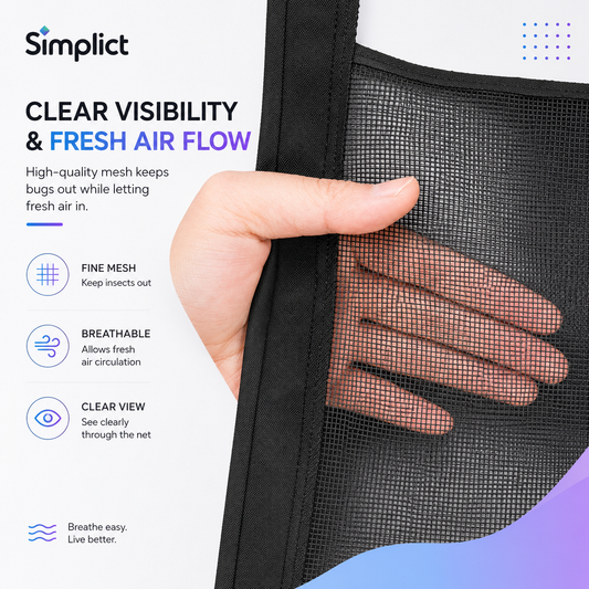 Simplict™ Adjustable Magnetic Mosquito Net for Doors & Windows