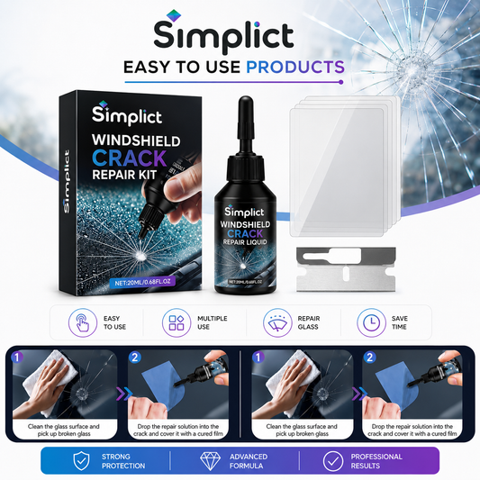 Simplict™ Windshield Crack Repair Kit (Pack of 2)
