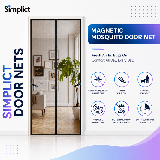 Simplict™ Adjustable Magnetic Mosquito Net for Doors & Windows