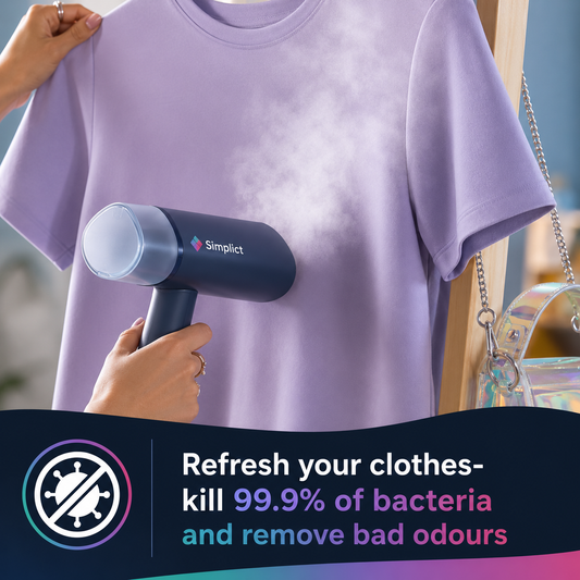 Simplict™ Portable Garment Steamer – 1000W Travel-Friendly Clothes Steamer