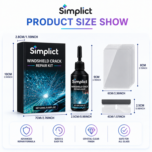 Simplict™ Windshield Crack Repair Kit (Pack of 2)