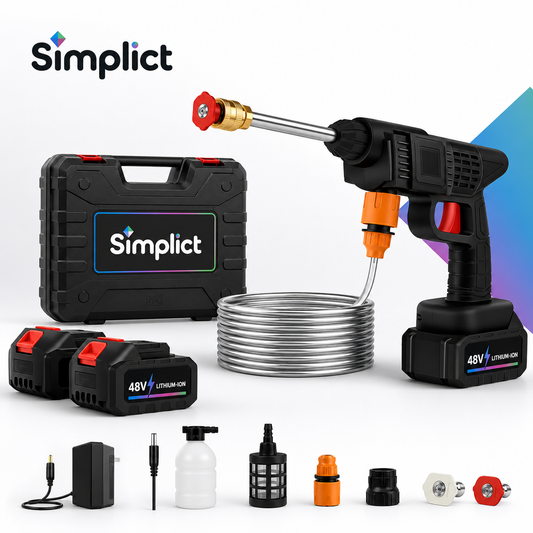 Simplict™ Cordless High Pressure Washer Gun Kit | 24 Months Warranty