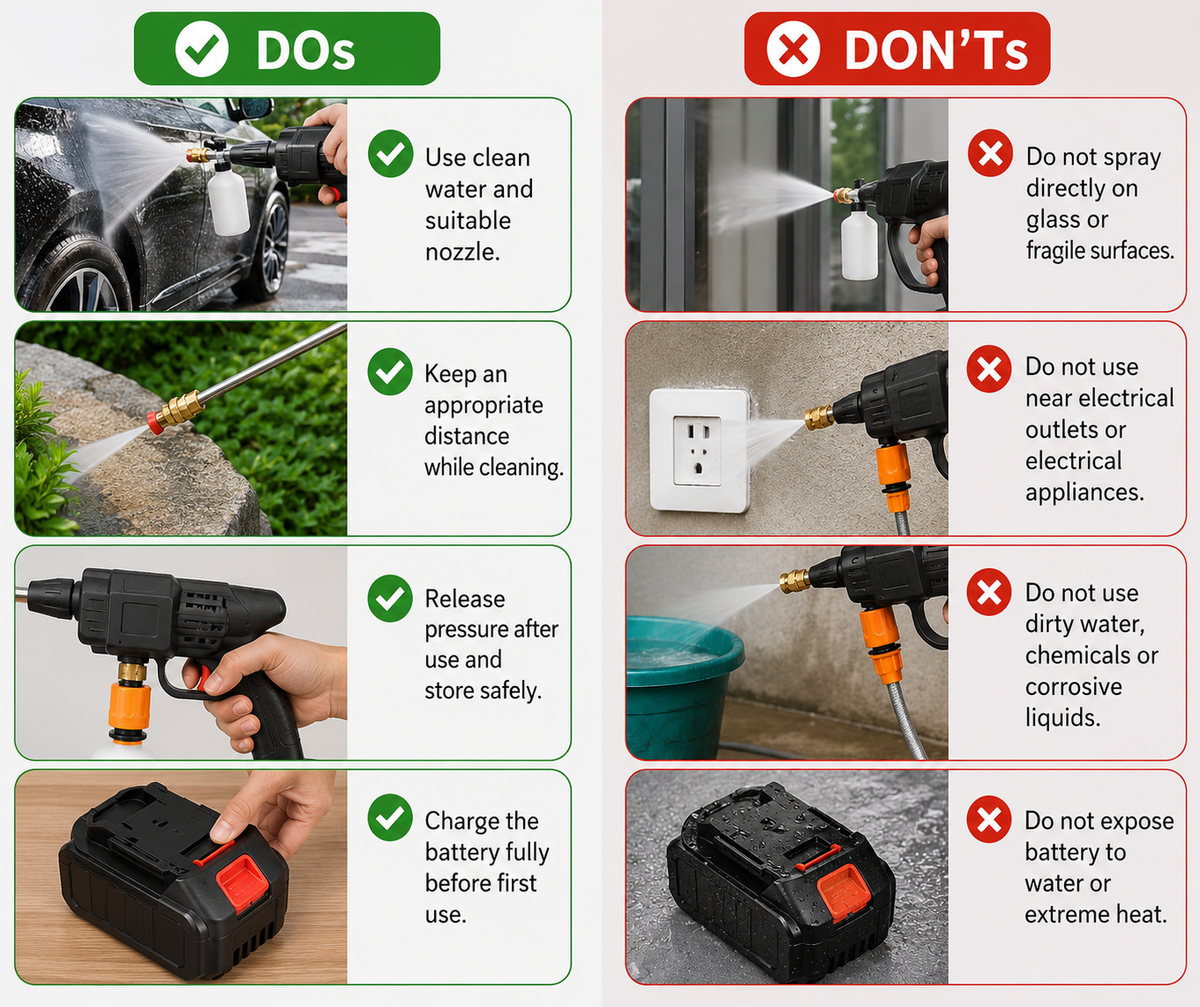 Simplict™ Cordless High Pressure Washer Gun Kit | 24 Months Warranty